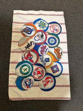 Vintage 1993 MLB All-Over Teams Print Standard Pillowcase